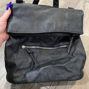 Faux leather backpack